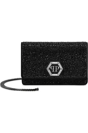 Philipp Plein Mini skuldertaske med sekskantet logo