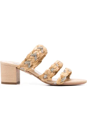 Aquazzura Costiera Crystal slip-ons 50 mm