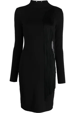 Stella McCartney Strikket asymmetrisk kjole med frynser