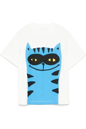 Stella McCartney T-shirt med kattryck