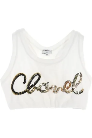 CHANEL Tanktop med pailletlogo fra 1986-1988