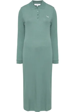 Maison Kitsuné Finribbet polokjole med lange ærmer