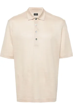 Ermenegildo Zegna Kortærmet polo i hør