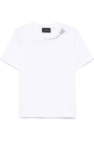 Simone Rocha T-shirt med blomsterudsmykning
