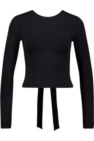 Balenciaga Langærmet top med knudedetalje