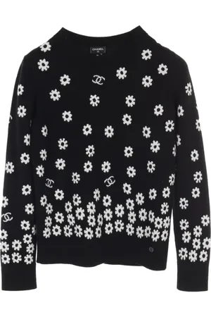 CHANEL Sweater i daisy-intarsia fra 1986-1988