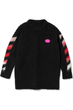 OFF-WHITE Kjole i børstet strik med pile