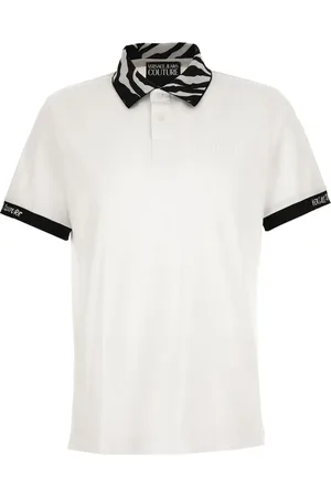 VERSACE Polo med tryk på kraven