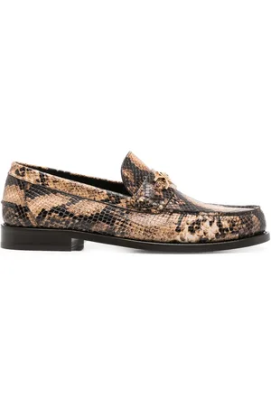 VERSACE Loafers med slangeskindseffekt