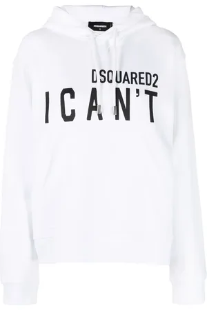 Dsquared2 Pullover-hættetrøje med slogantryk