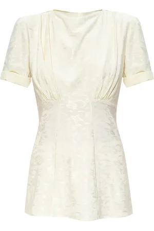 Jil Sander Blomstret bluse i jacquard