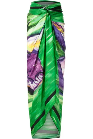 AMIR SLAMA Pintura Verde oversize strandnederdel