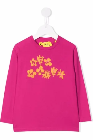 OFF-WHITE T-shirt med blomstertryk og logotryk