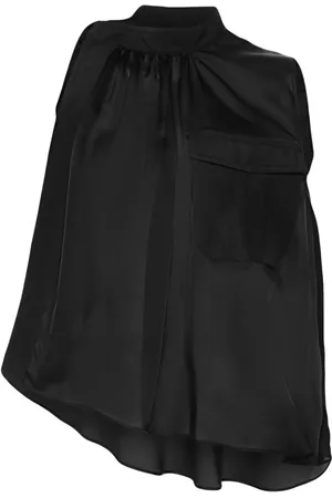 SACAI Asymmetrisk top i satin