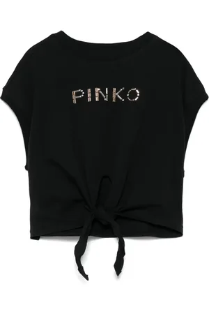 Pinko T-shirt med logotypapplikation
