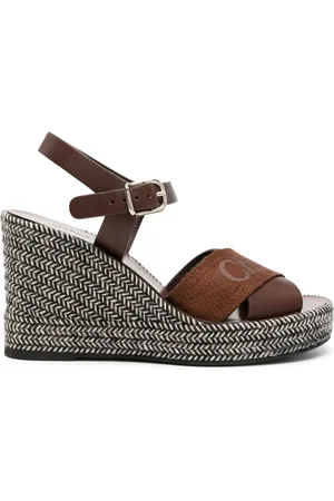 Chloé Espadriller med kilehæl og logostrop