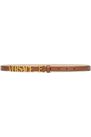 VERSACE Læderbælte med logotryk