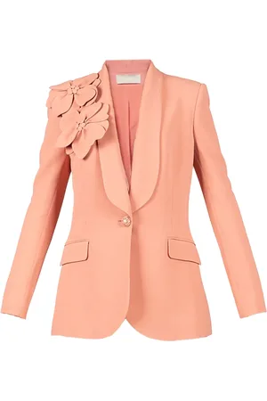Elie saab Blazer med blomsterapplikation