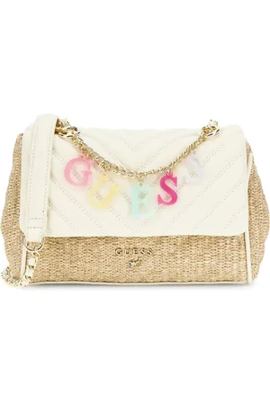 Guess Crossbody-taske i strå med flaplukning