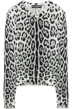Dolce & Gabbana Sweater med leopardtryk