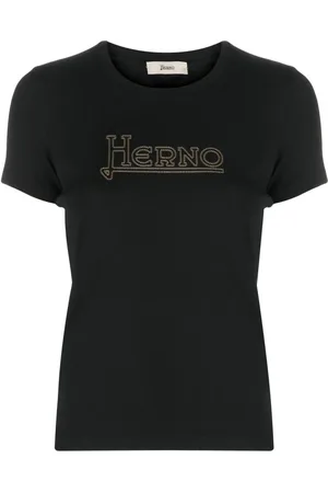 HERNO T-shirt med broderet logo