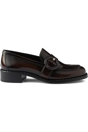Prada Loafers i børstet læder