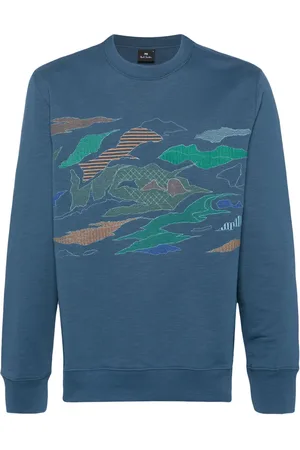 Paul Smith Sweatshirt med landskab-broderi