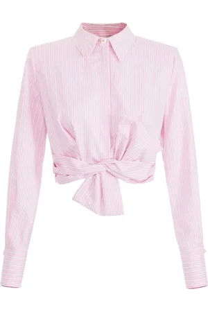 Elisabetta Franchi Poplin-skjorte med sløjfedetalje