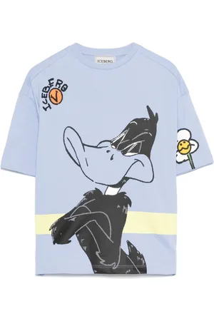Iceberg T-shirt i bomuld med Daffy Duck-tryk
