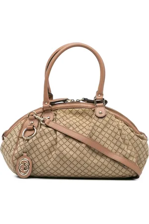 Gucci Diamante Sukey satchel-taske i lærred fra 2016-2024