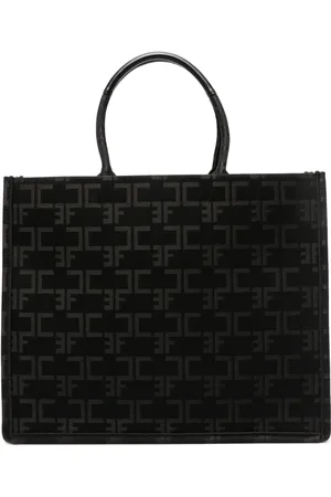 Elisabetta Franchi Tote i jacquard med monogram