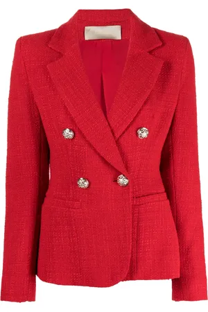 Elie saab Dobbeltradet blazer i tweed