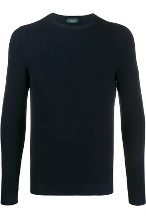 ZANONE Sweatshirt i bomuld med rund hals og logo