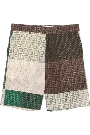 Fendi Shorts i hør med FF-tryk