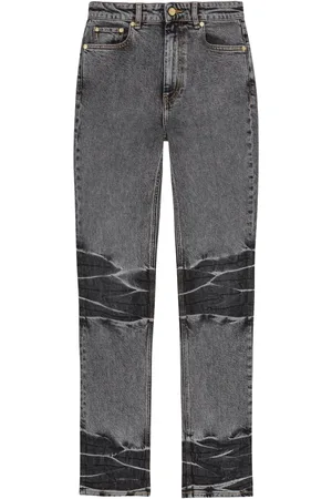Ganni Jeans med lige ben og whiskering-effekt