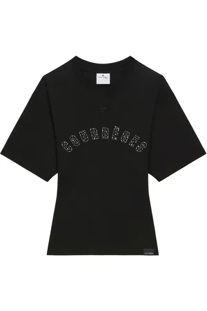 Courrèges T-shirt med logotryk