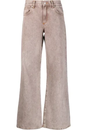 Jeanerica Kyoto jeans med brede ben og logomærke