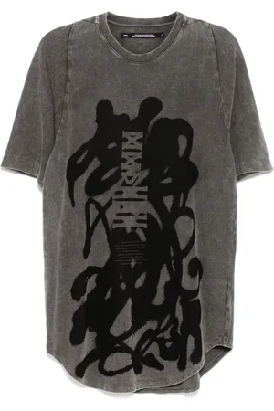 JULIUS JD T-shirt med abstrakt graffiti-tryk