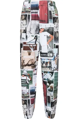 Lacoste Joggingbukser med fototryk og lige ben