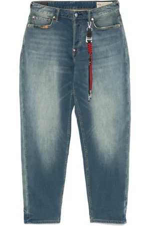 Evisu Jeans med måge-broderi og rem