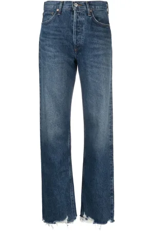 AGOLDE Jeans med slitageeffekt og lige ben