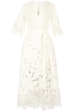 Elie saab Mellemlang kjole med broderi