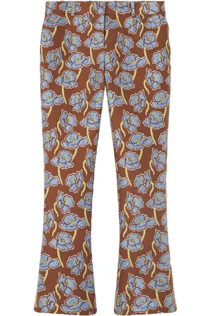 VERSACE Poppies bukser i jacquard med svaj