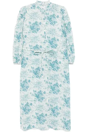Antik Batik Mellemlang kjole med Cinz-tryk