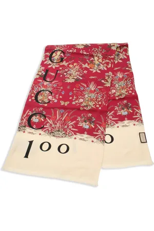 Gucci Stall blomstret 100th anniversary tørklæde fra 2010