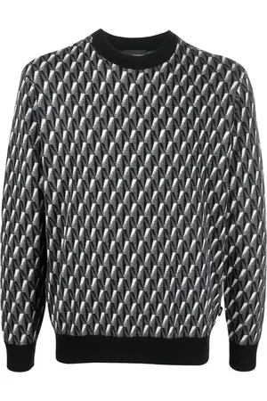 Emporio Armani Striktrøje med geometrisk logo