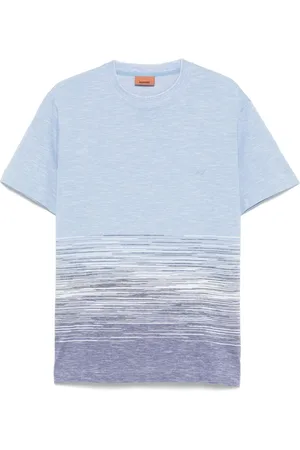 Missoni T-shirt med rund hals og zigzagbroderi