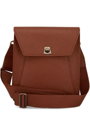 AKRIS Crossbody-taske i læder med drejelås