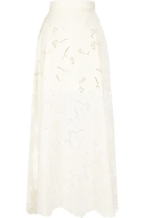 Elie saab Lang nederdel med broderi