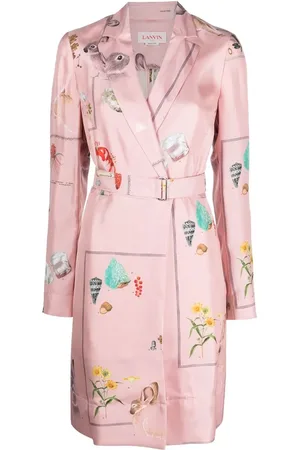 Lanvin Skjortekjole i silke med botanisk tryk